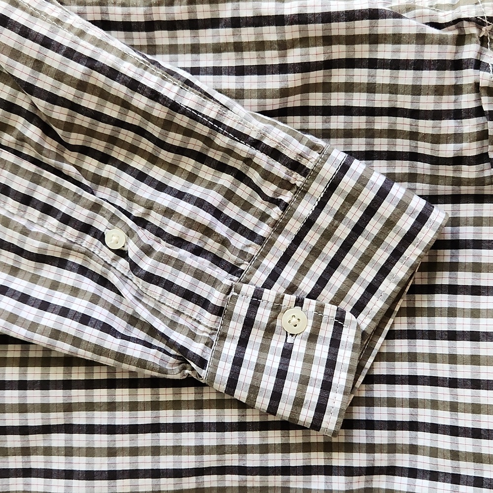 Old Navy Plaid, Men's Button Down Shirt, Plaid, Long Sleeve, XL - Picture 2 of 6